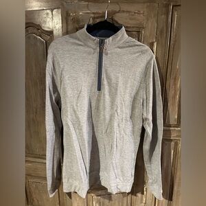 johnnie-O 1/4 Zip Men's Light Gray Pullover